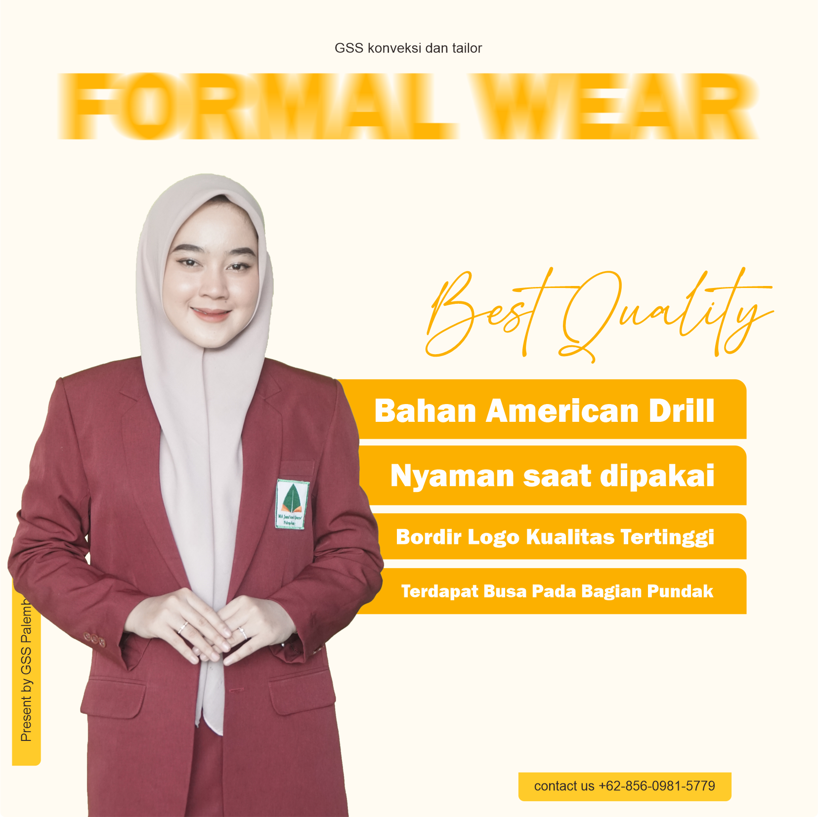 Jasa konveksi jas sekolah premium